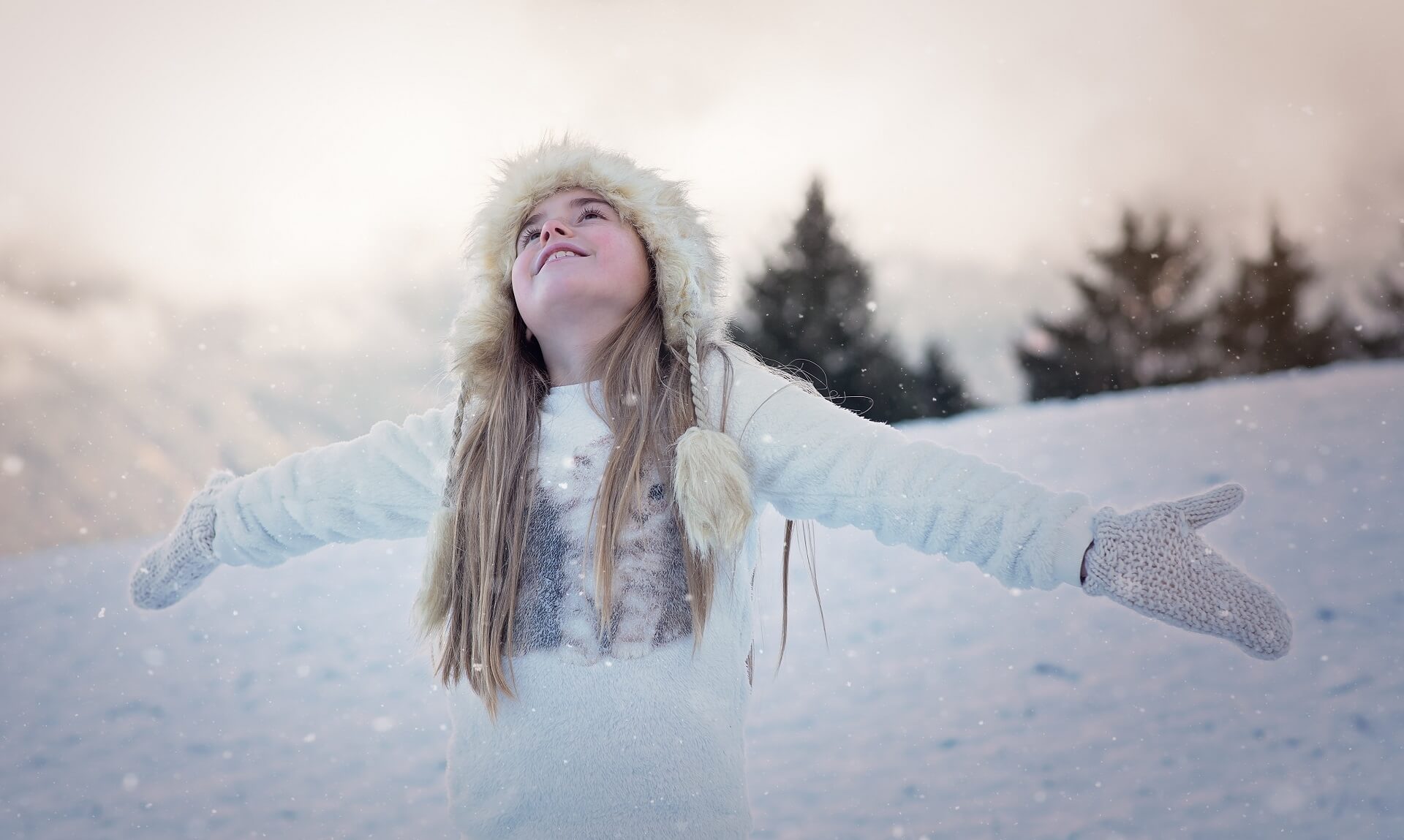 Standing in the snow