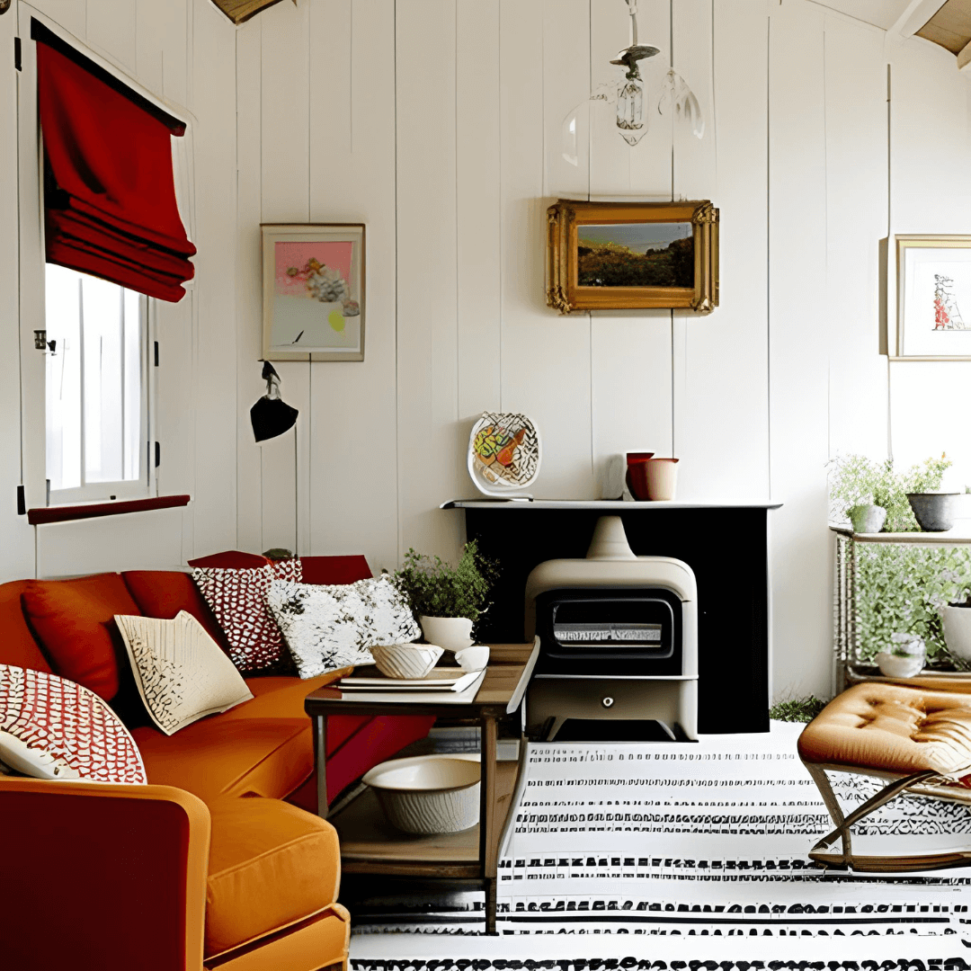 Bright hipstoric style room design