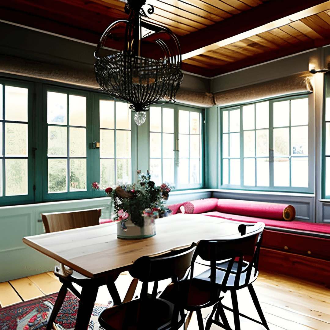 Hipstoric styled dining room setting